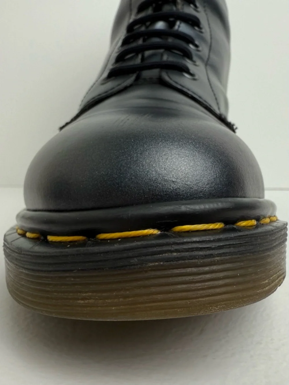 Vintage Dr. Martens England 1460 Metallic Graphite Shimmer Silver MIE Boots UK 9 Vintage Dr. Martens England 1460 Metallic Graphite Shimmer  main image 3